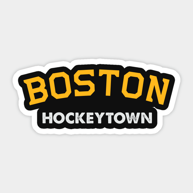 Boston Hockey, MA Vintage HockeyTown Playoff Fan Apparel design Sticker by Blue Zebra